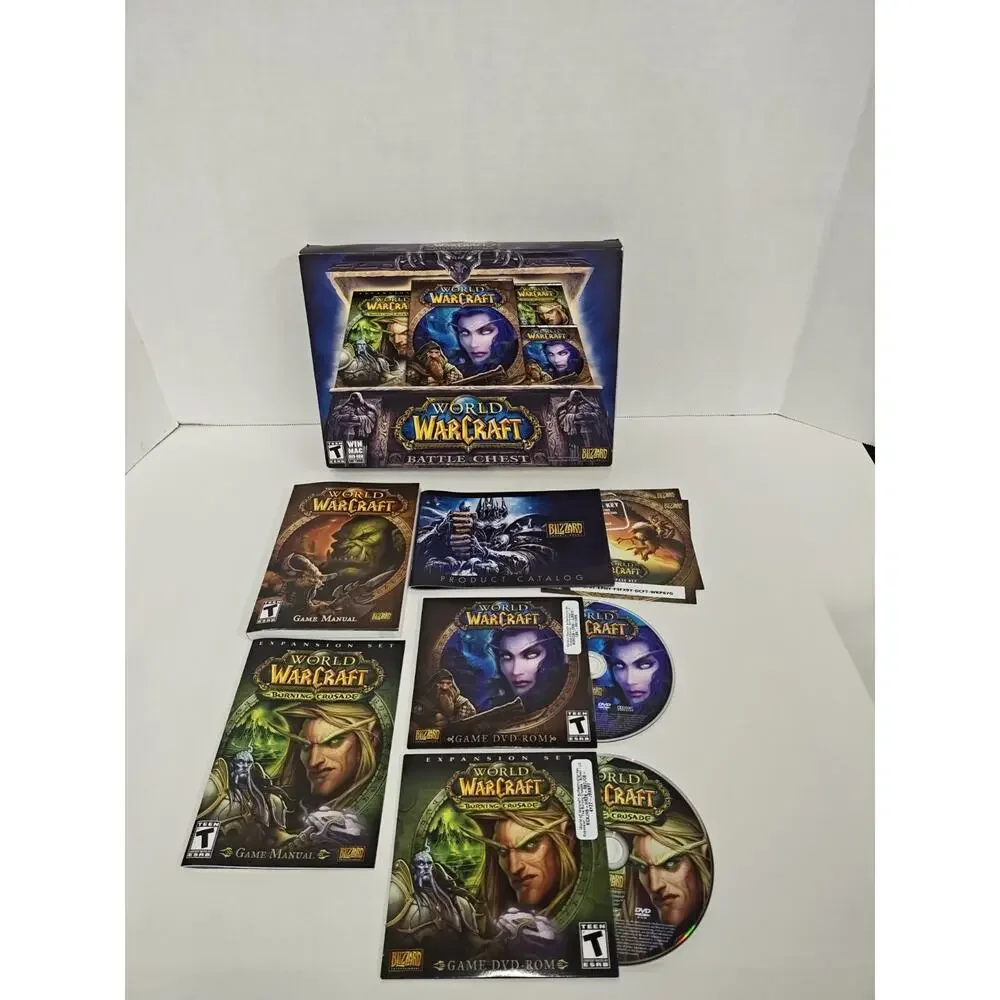 World Of Warcraft Battle Chest Blizzard PC Gaming Computer Game & Expansion Set